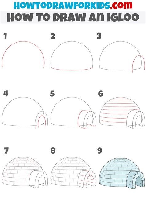 ilog drawing easy with pencil|How to Draw an Igloo: A Step.